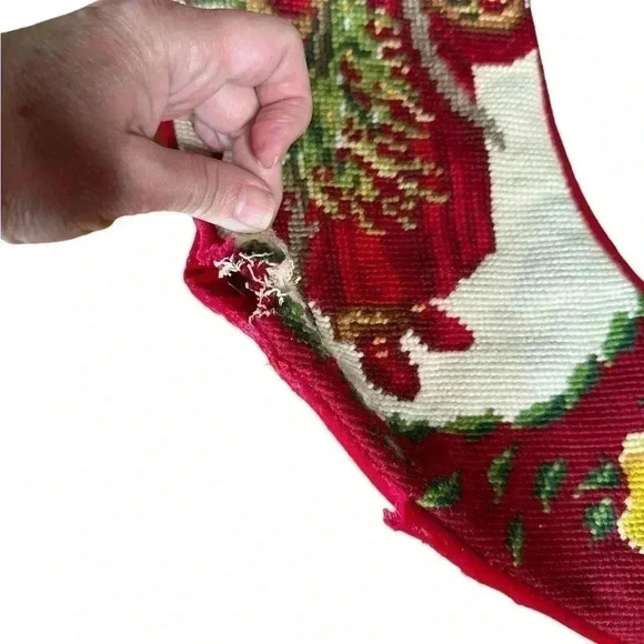 Santa Claus Needlepoint Christmas Stocking Saint Nicholas - Picture 5 of 7